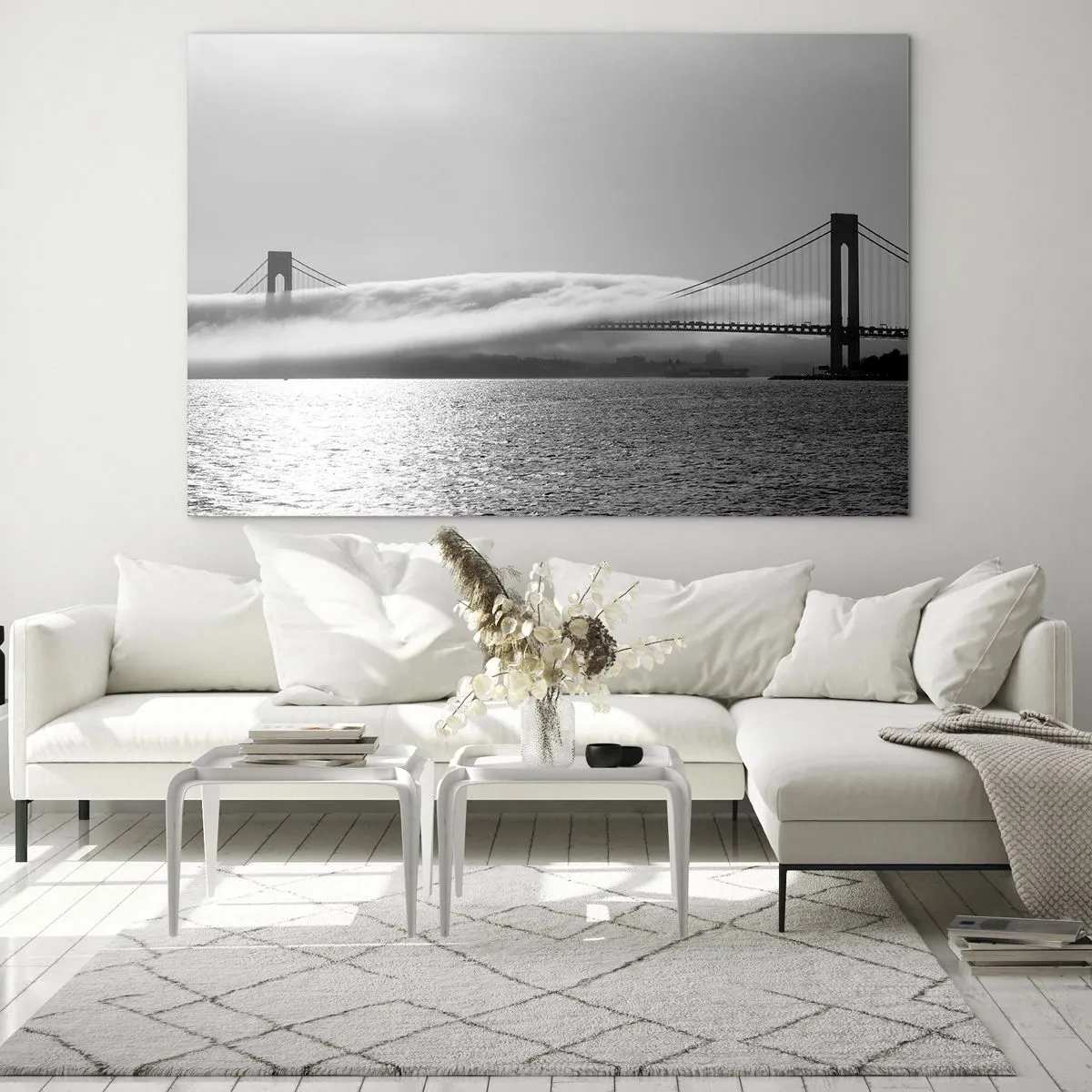 Obraz na skle - Preplávať Zlatou bránou - 100x70 cm