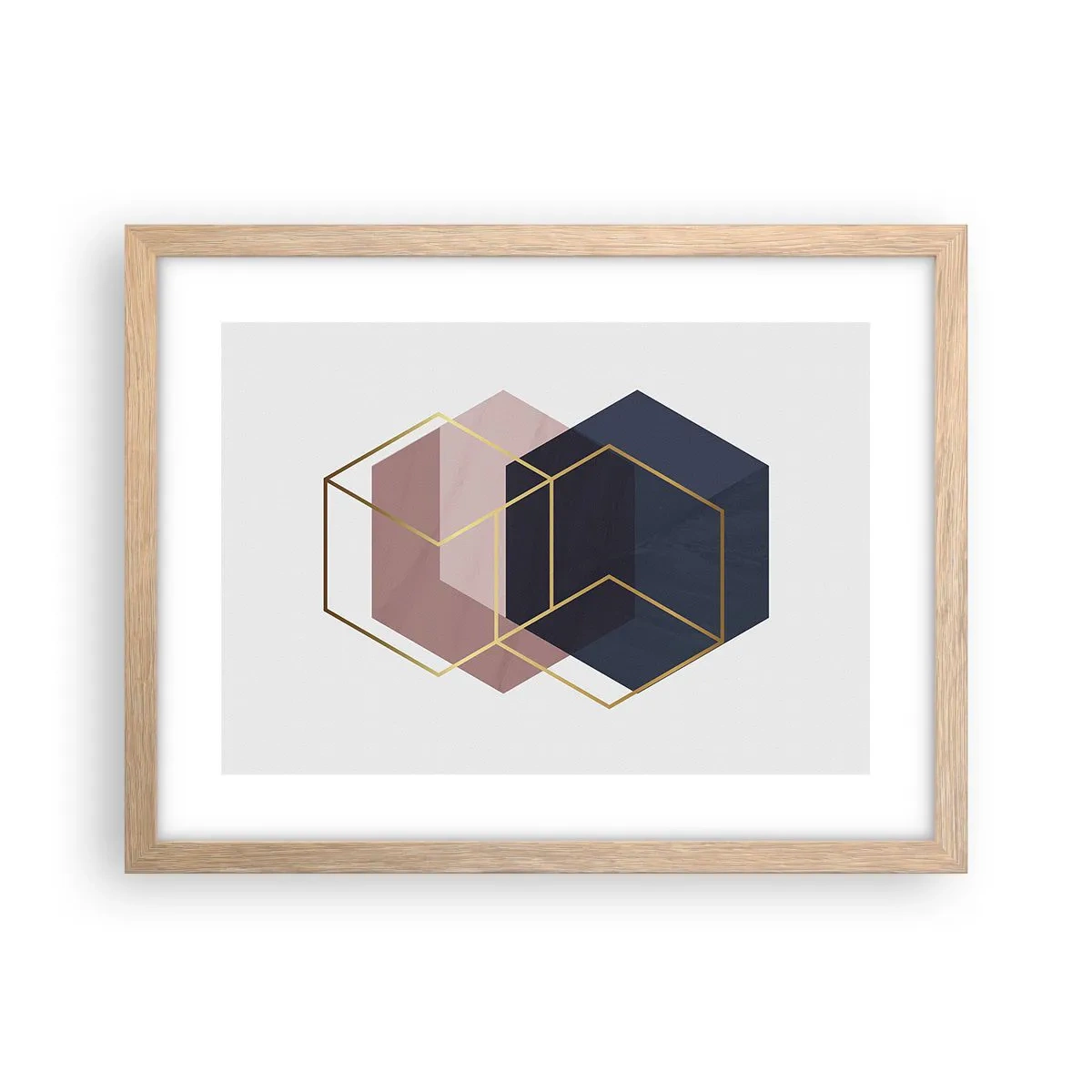 Plagát v ráme zo svetlého duba - Sila jednoduchosti - 40x30 cm