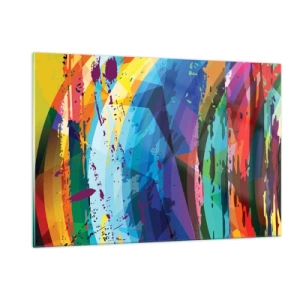 Obraz na skle - Farebné závraty - 120x80 cm