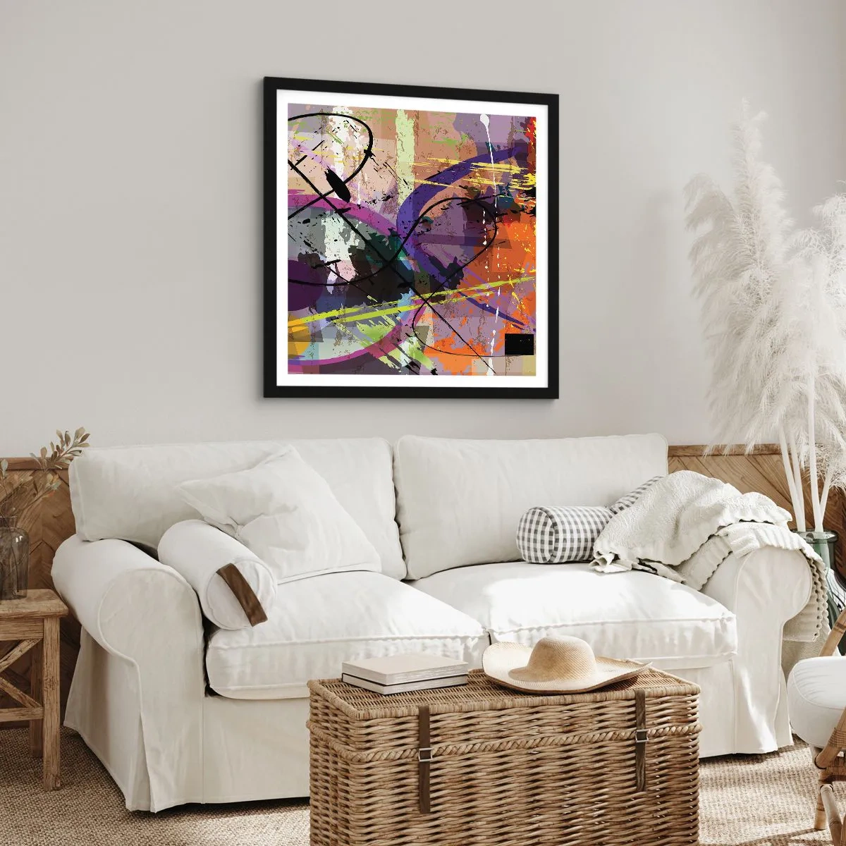 Plagát v čiernom ráme - Možno priamo alebo okolo - 60x60 cm