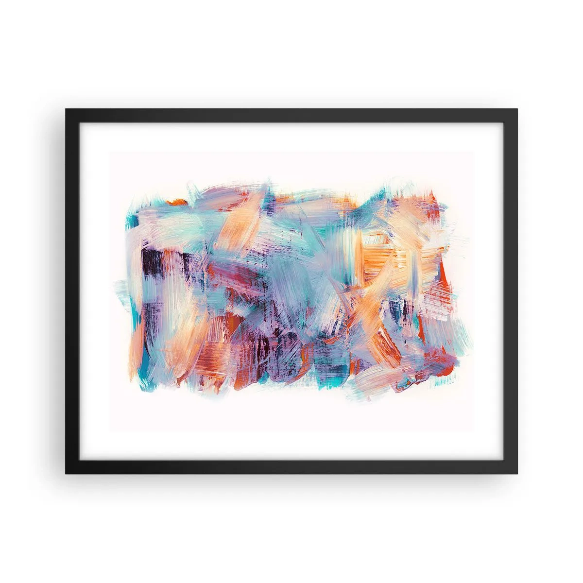 Plagát v čiernom ráme - Farebný neporiadok - 50x40 cm