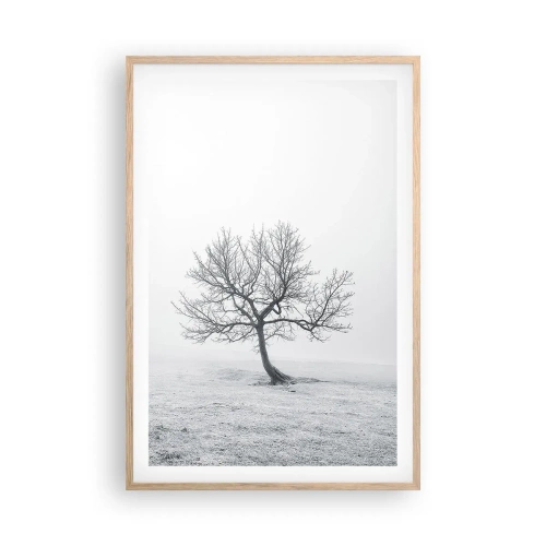 Plagát v ráme zo svetlého duba - Proti ničote - 61x91 cm