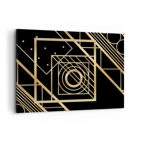 Obraz na plátne - Zlatá geometria - 100x70 cm