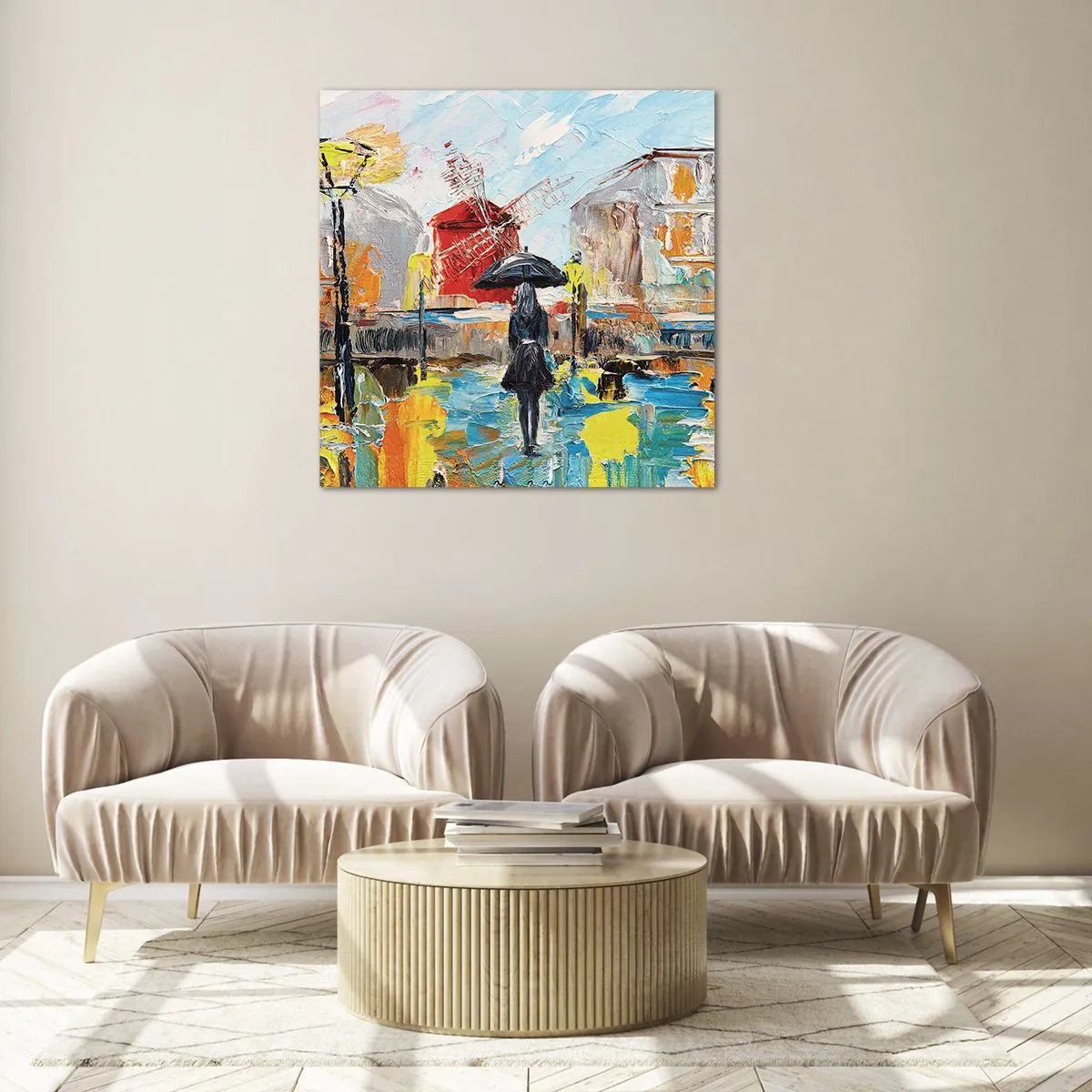 Obraz na skle - Parížske legendy - 30x30 cm