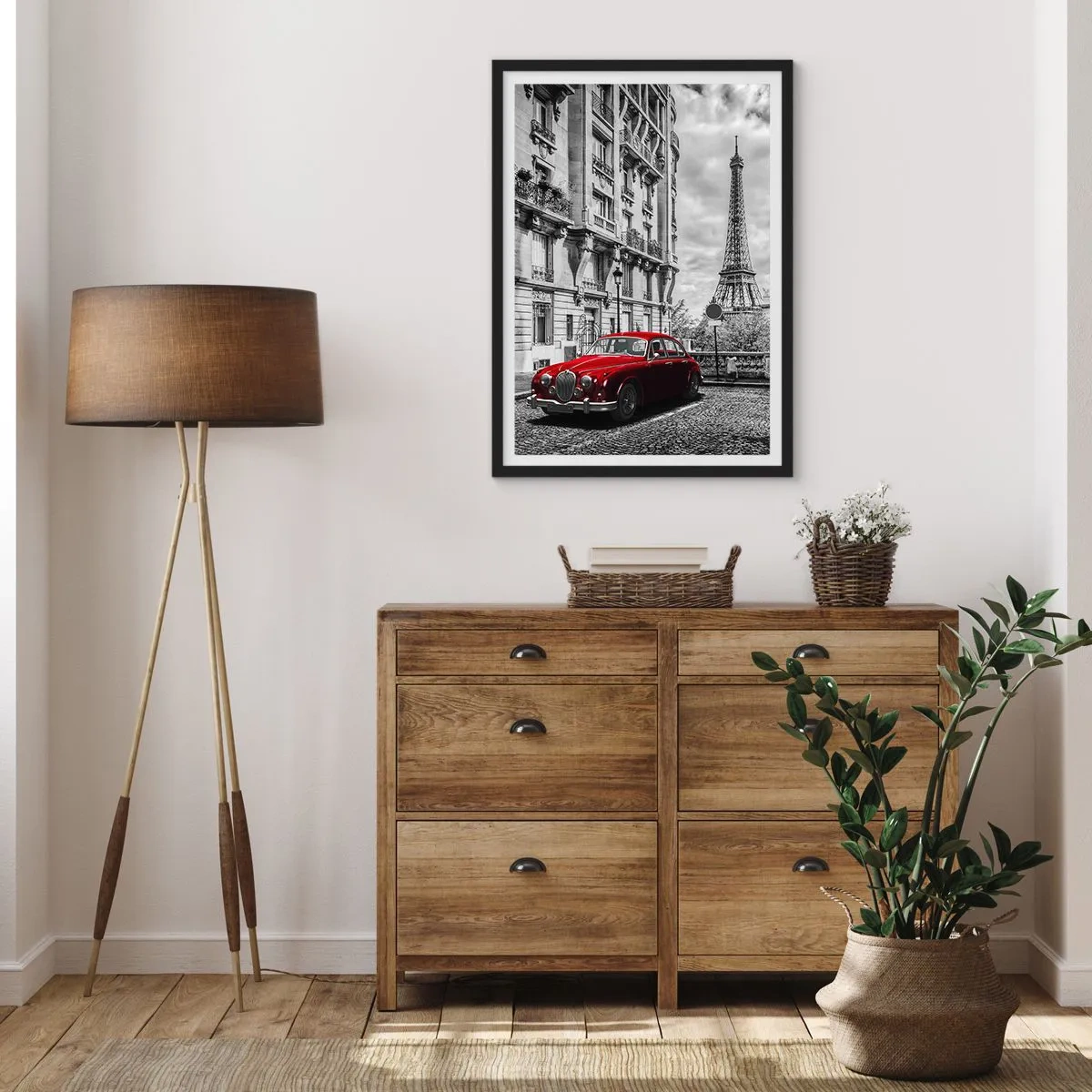 Plagát v čiernom ráme - Dravec v meste - 30x40 cm