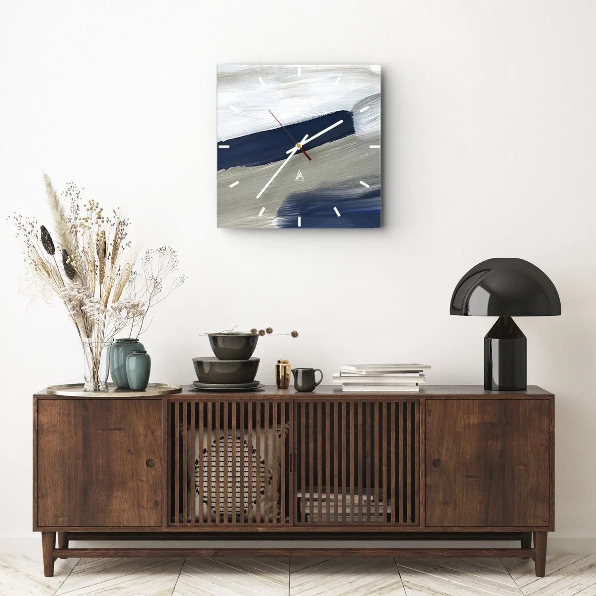 Nástenné hodiny - Stretnutie s bielou - 40x40 cm