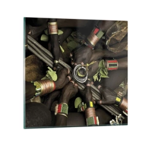 Obraz na skle - Sme spolu - 50x50 cm