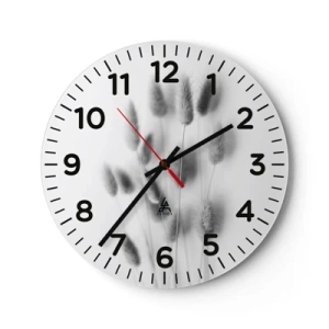 Nástenné hodiny - Našuchorená tráva - 40x40 cm