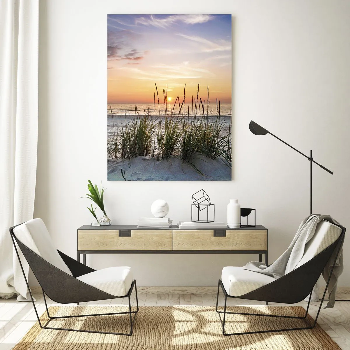 Obraz na skle - Pozri sa, predstav si a pociť - 50x70 cm