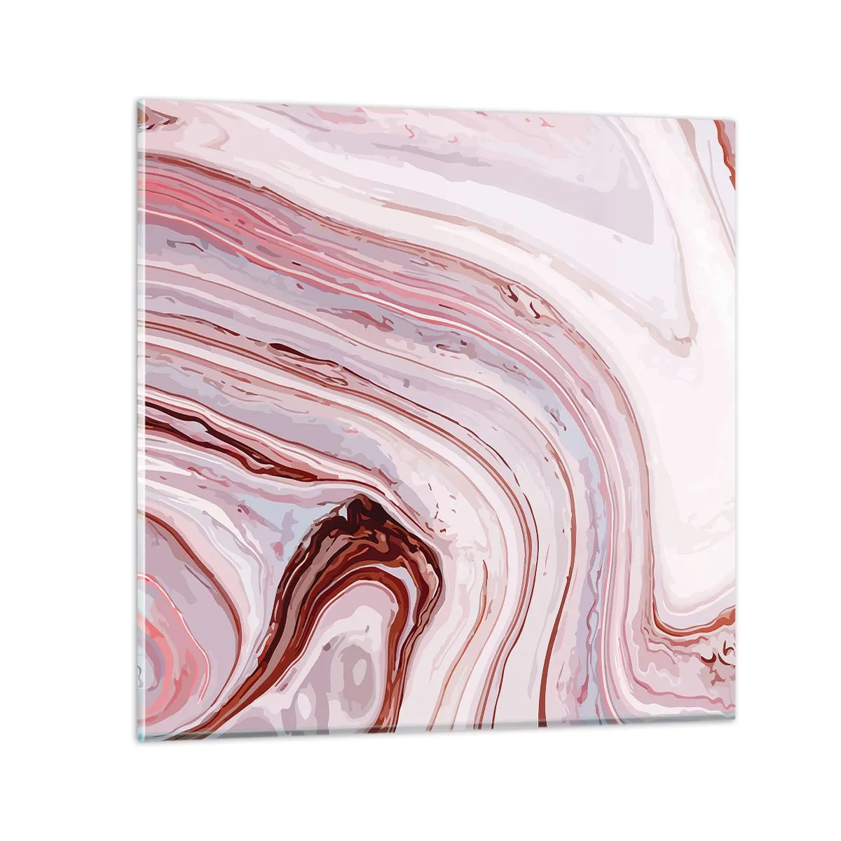 Obraz na skle - Rovno, potom vpravo dole - 70x70 cm