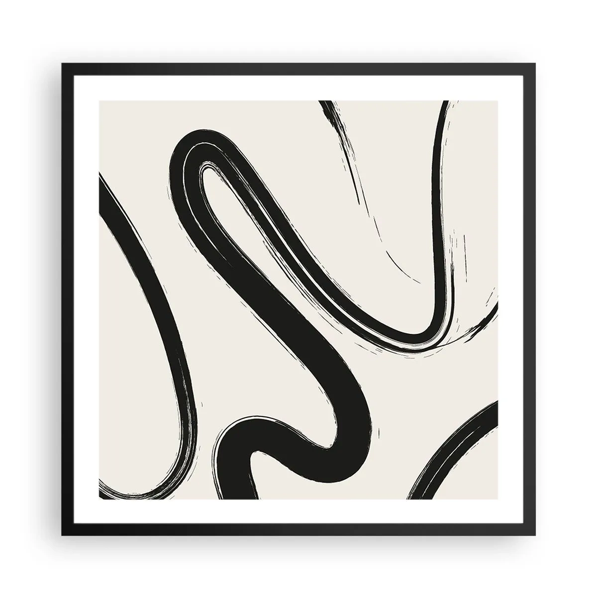Plagát v čiernom ráme - Čiernobiely rozmar - 60x60 cm