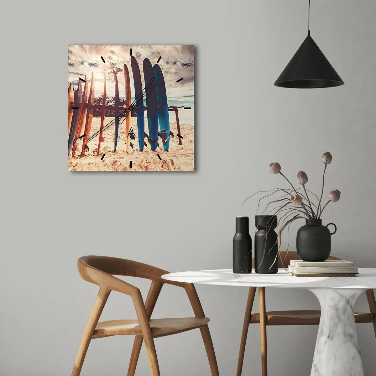 Nástenné hodiny - Dobrú noc, tak zajtra. - 30x30 cm