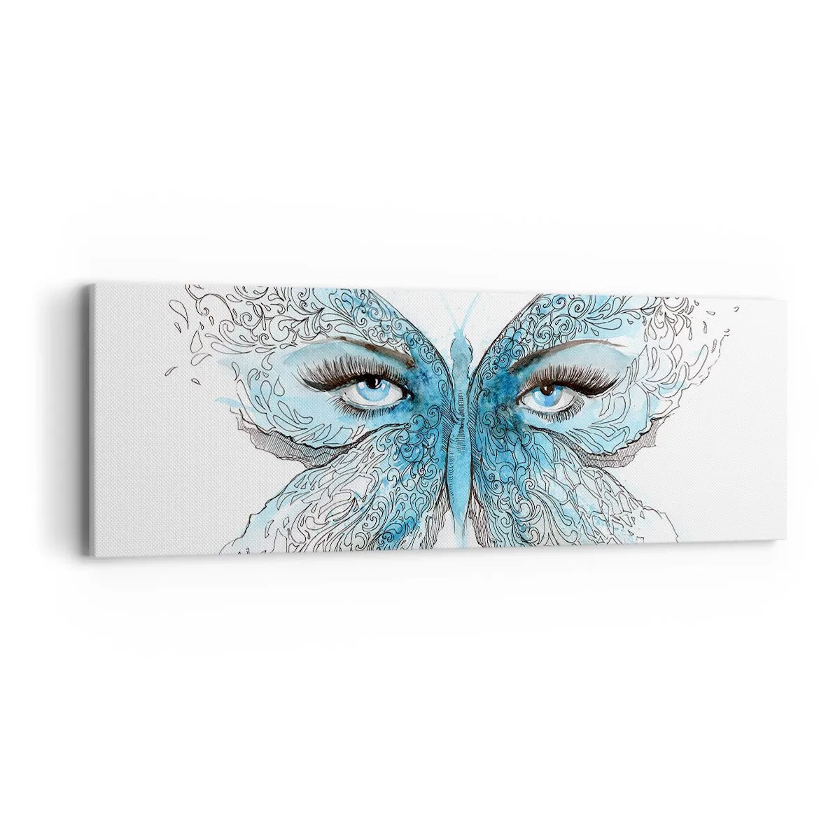 Obraz na plátne - Sýkorka modrinka eros - 90x30 cm