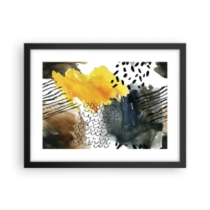 Plagát v čiernom ráme - Stretnutie živlov - 40x30 cm