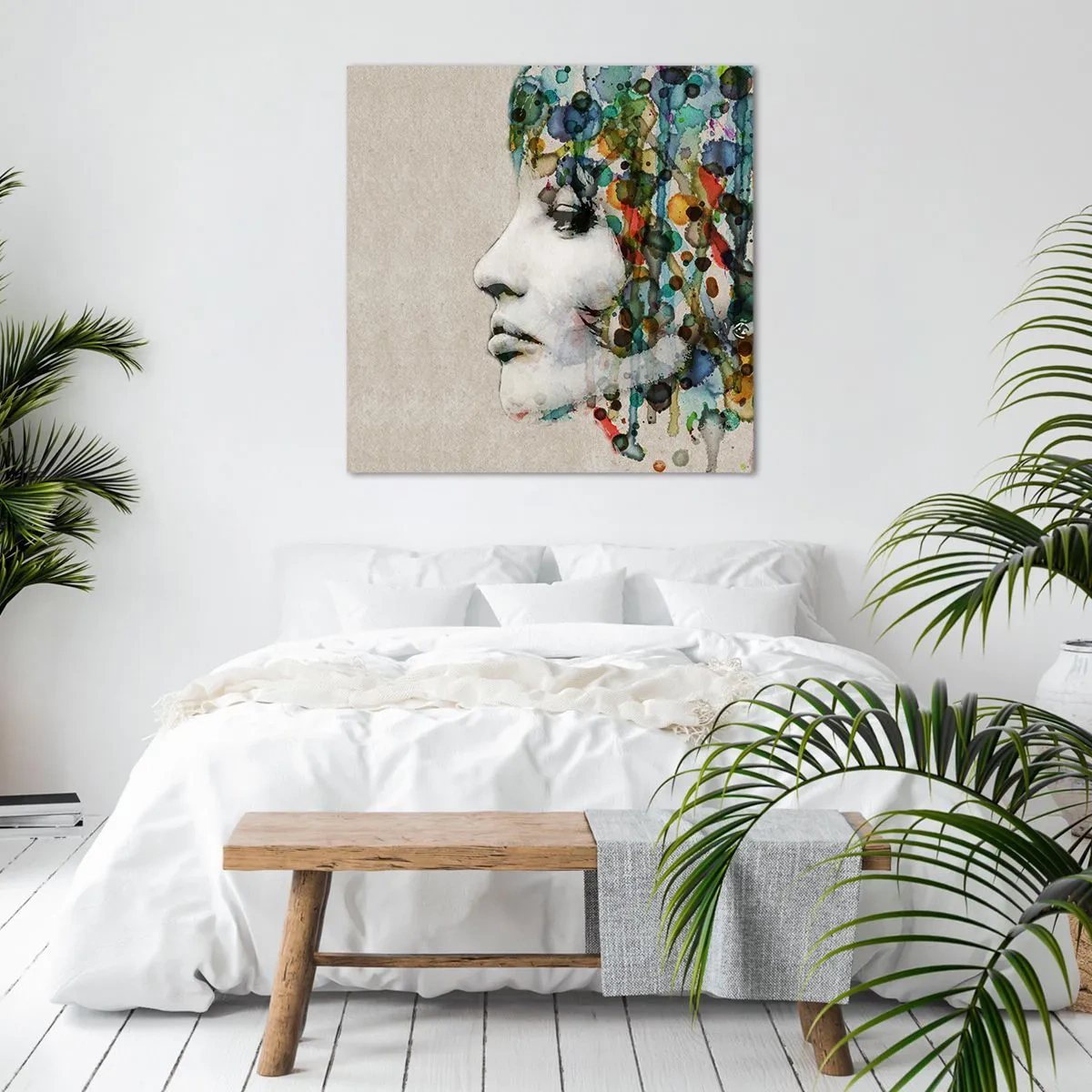 Obraz na plátne - Vynorila sa zo šedej - 60x60 cm