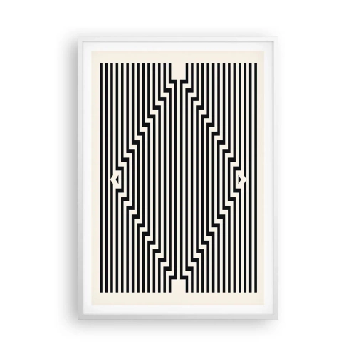 Plagát v bielom ráme - Geometrická ilúzia - 70x100 cm