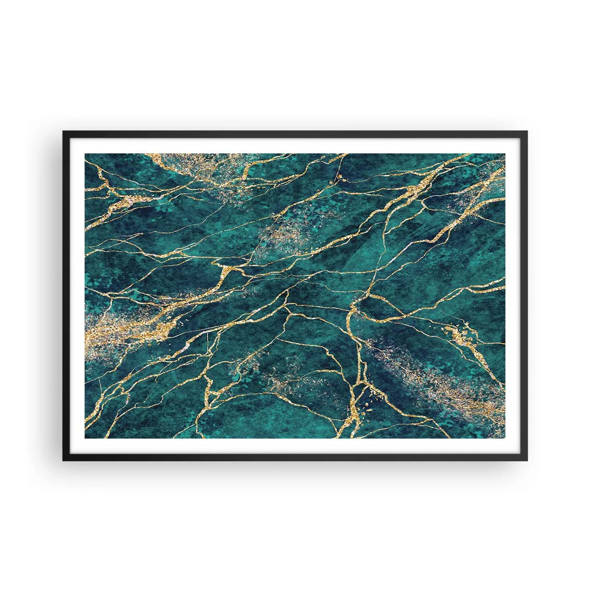 Plagát v čiernom ráme - Zlatá žila - 100x70 cm