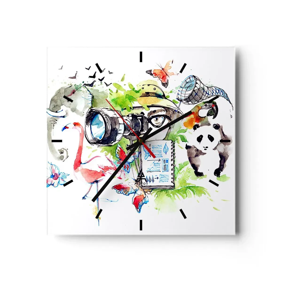 Nástenné hodiny - Objektívom cestovateľa - 30x30 cm