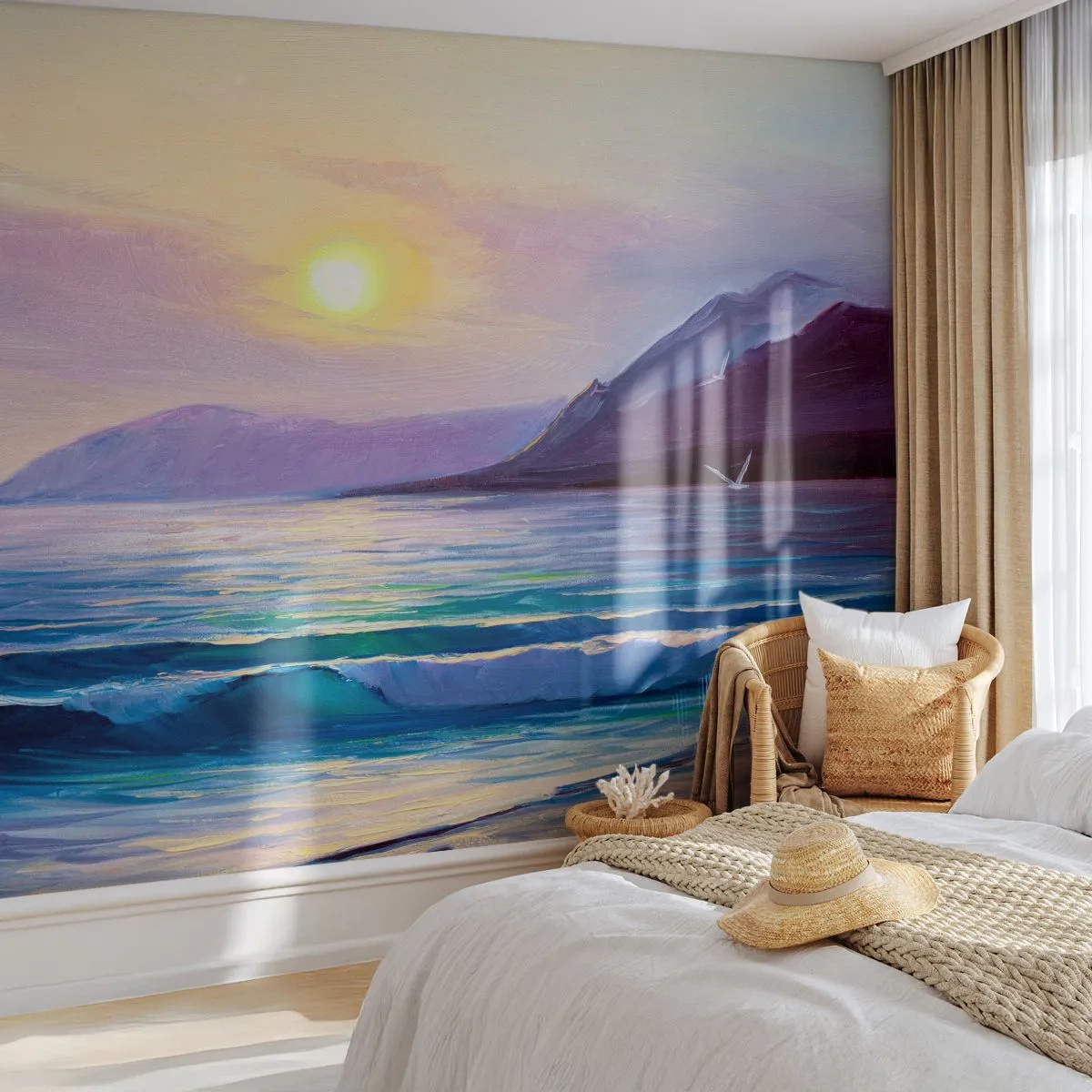 Fototapeta Premium Sand - Krištáľ vody a vzduchu - Krajina, More, hory - 100x70 cm