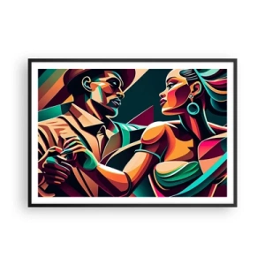 Plagát v čiernom ráme - V rytme srdca - 100x70 cm