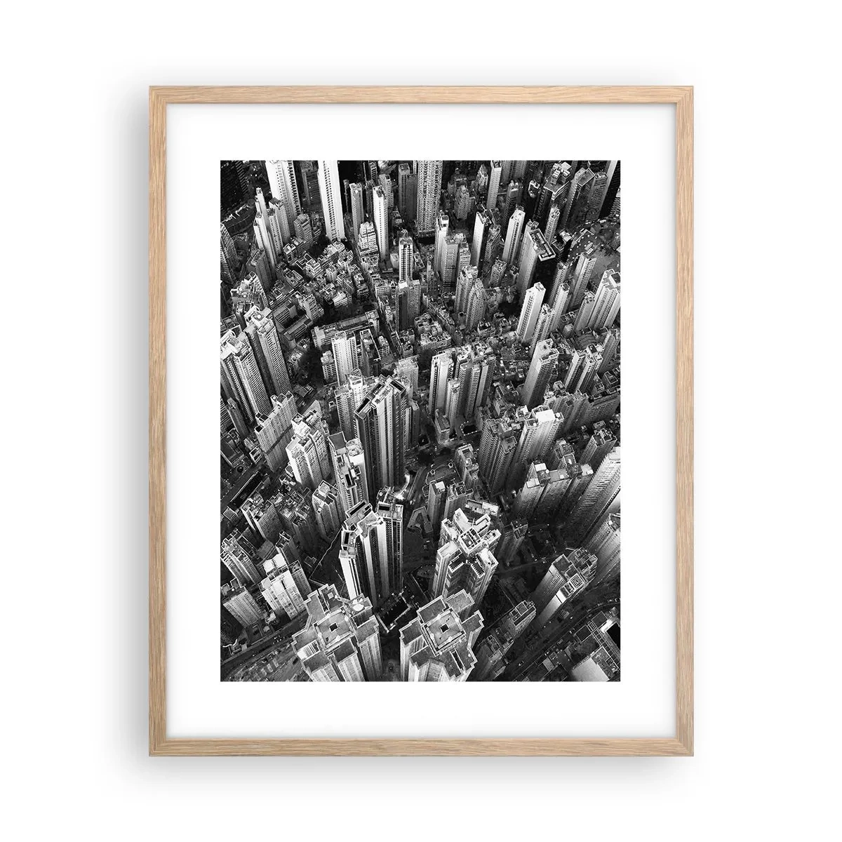 Plagát v ráme zo svetlého duba - Stále vyššie a vyššie - 40x50 cm