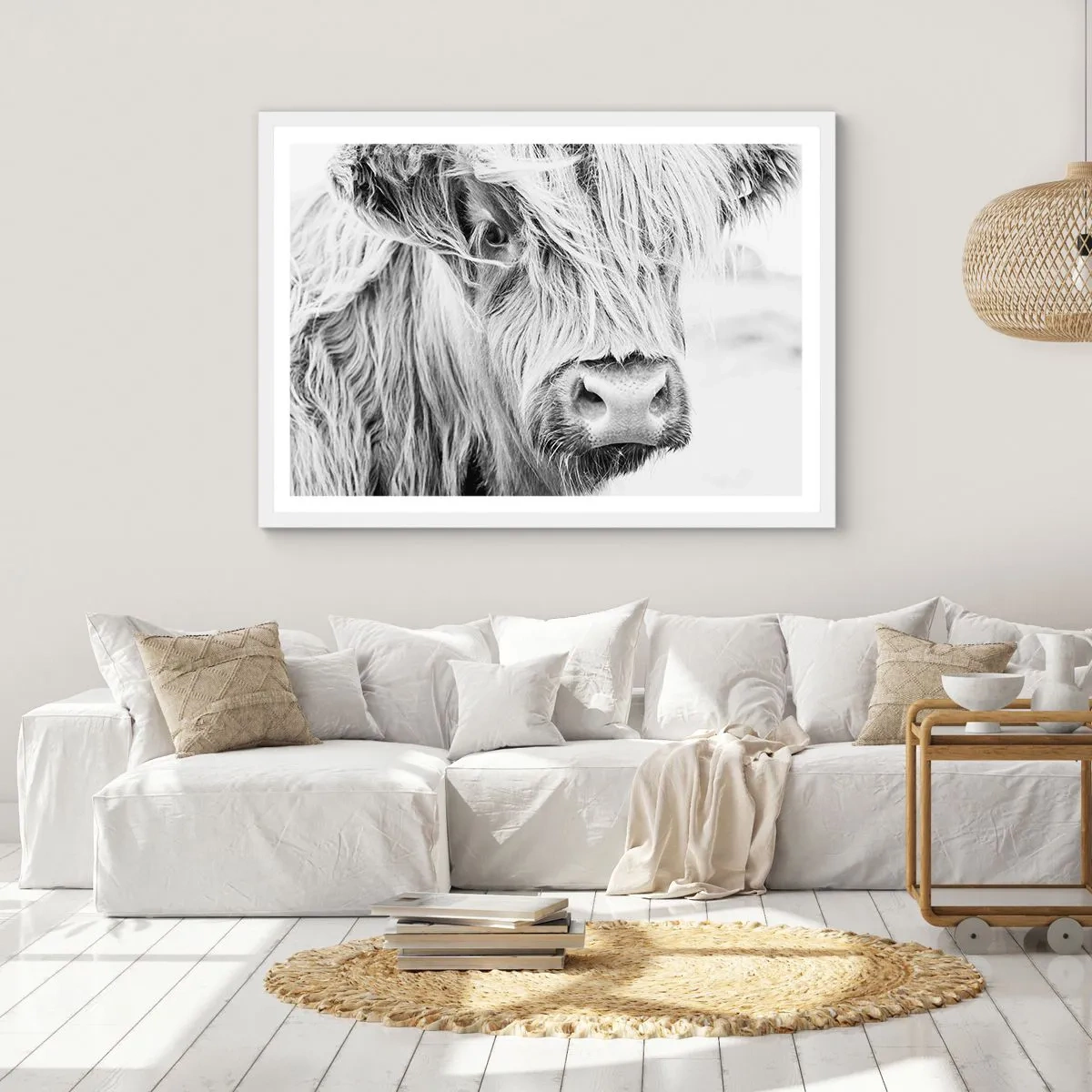 Plagát v bielom ráme - Škótska divokosť - 70x50 cm