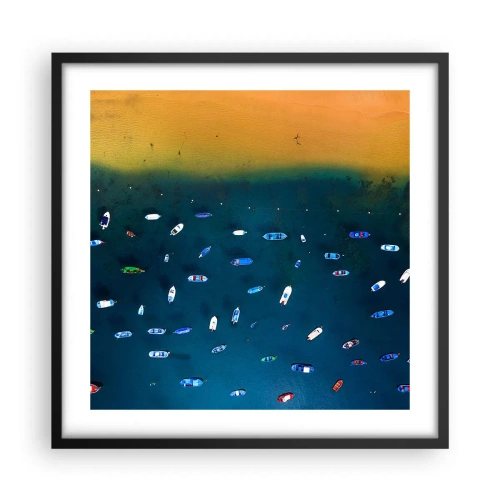 Plagát v čiernom ráme - Prázdninová hra - 50x50 cm