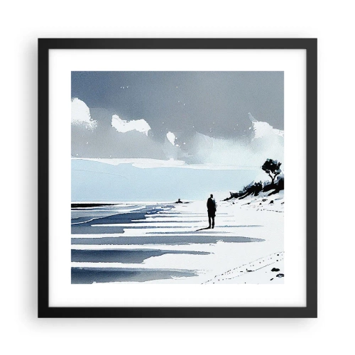 Plagát v čiernom ráme - O samote - 40x40 cm