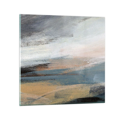 Obraz na skle - Abstrakcia: severná krajina - 70x70 cm
