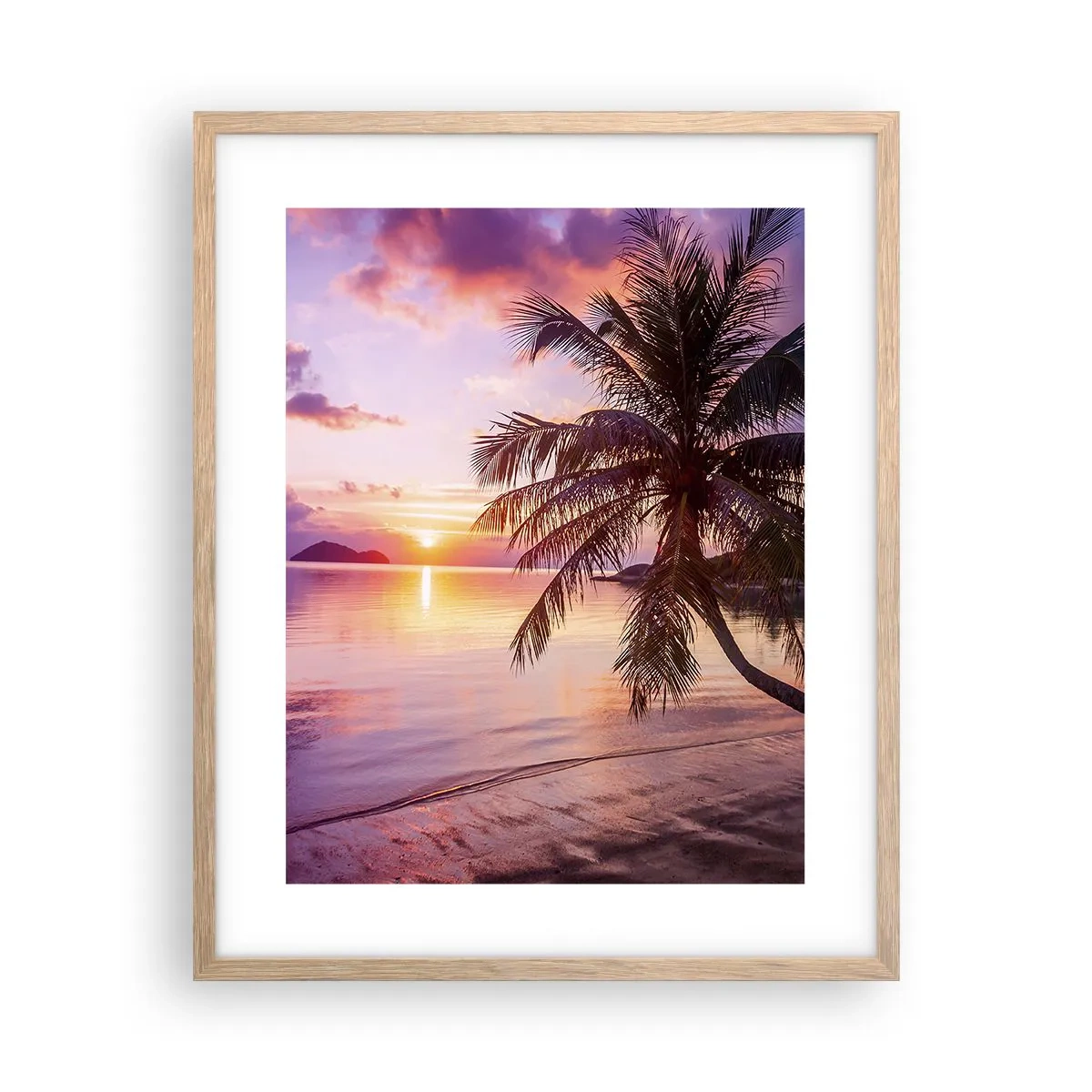 Plagát v ráme zo svetlého duba - Blahobyt až po okraj - 40x50 cm