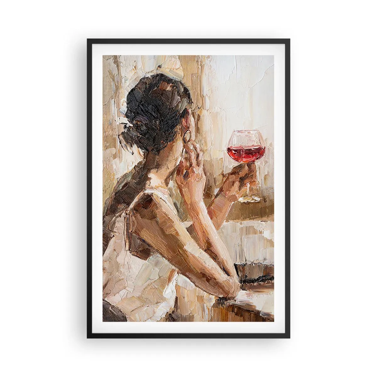 Plagát v čiernom ráme - Chuť dobré chvíle - 61x91 cm