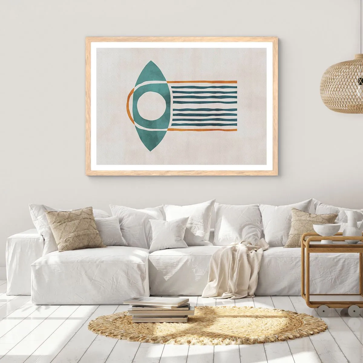 Plagát v ráme zo svetlého duba - Znaky a rituály - 100x70 cm
