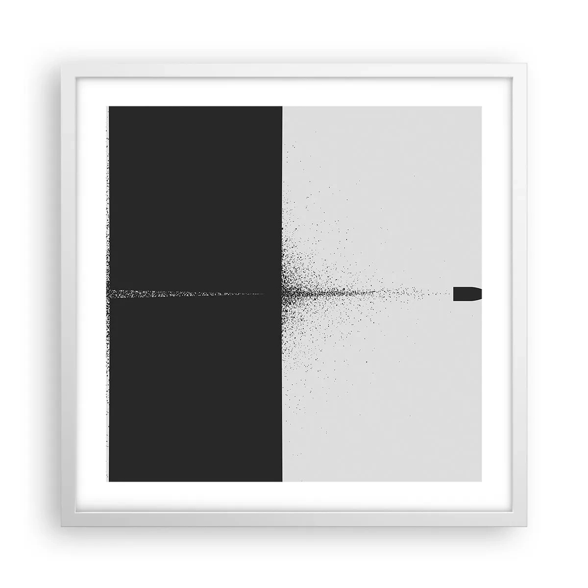 Plagát v bielom ráme - Priamo k cieľu - 50x50 cm