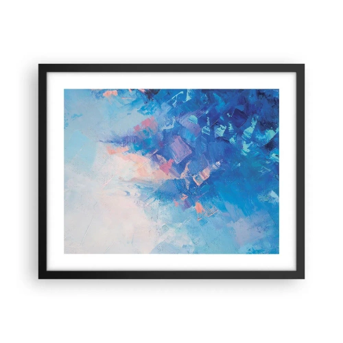 Plagát v čiernom ráme - Zimná abstrakcia - 50x40 cm