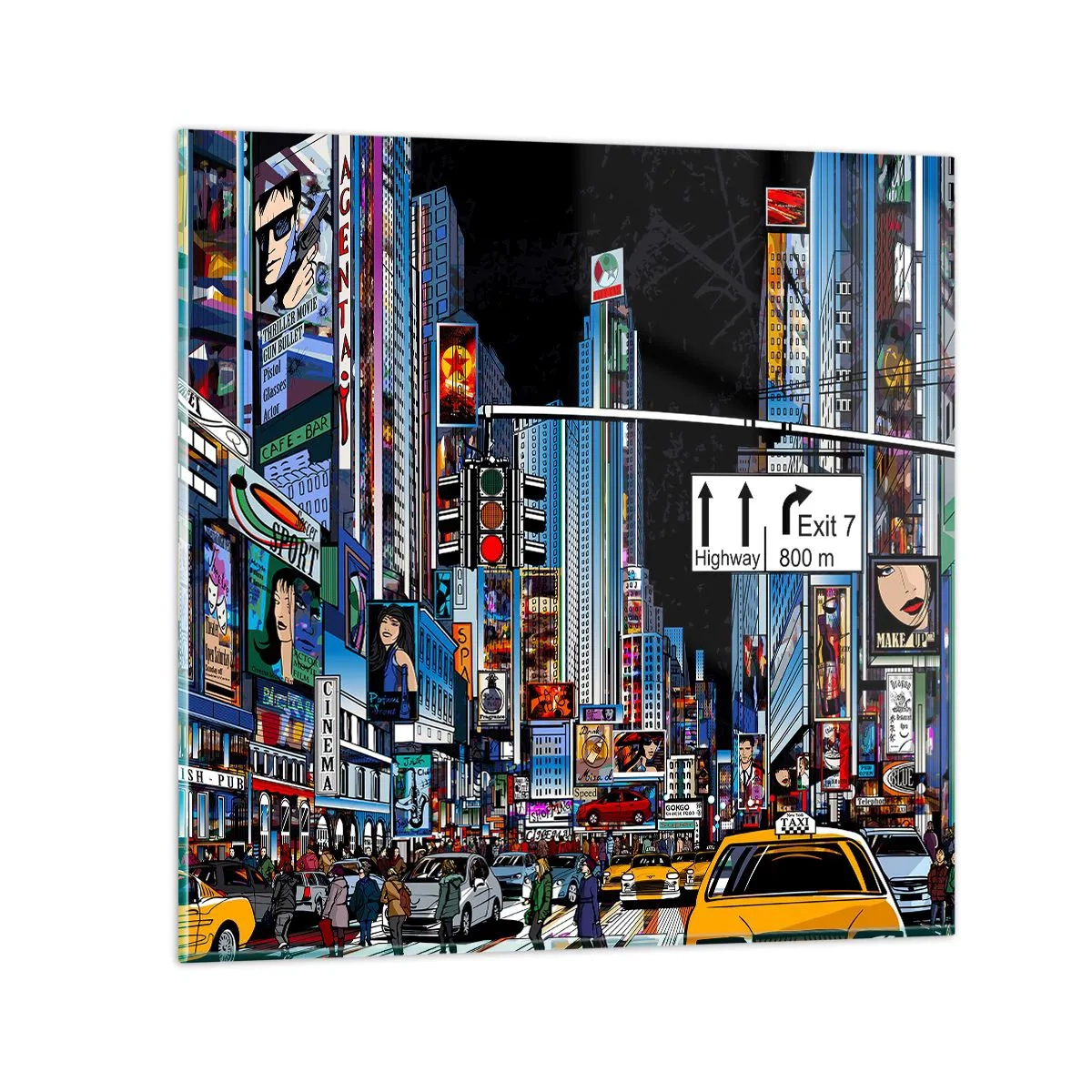 Obraz na skle - Komiksová veľká noc - 40x40 cm