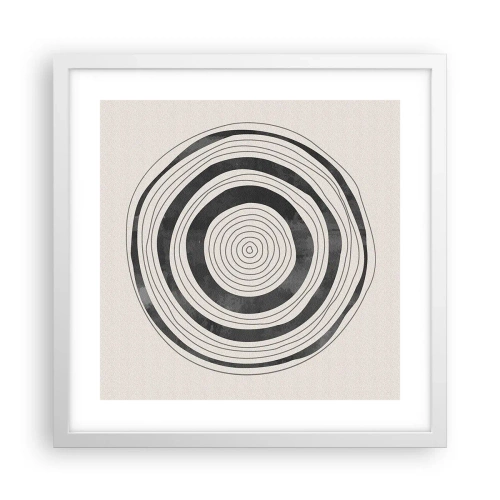 Plagát v bielom ráme - Dôležité je to, čo je uprostred - 40x40 cm