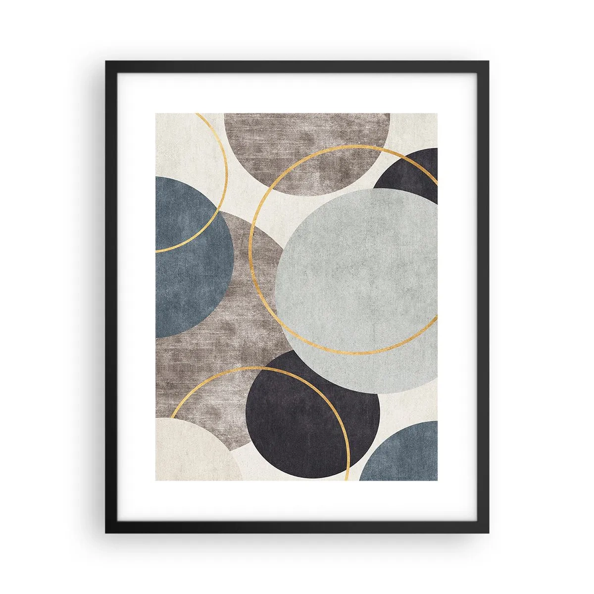 Plagát v čiernom ráme - Kruh za kruhom - 40x50 cm