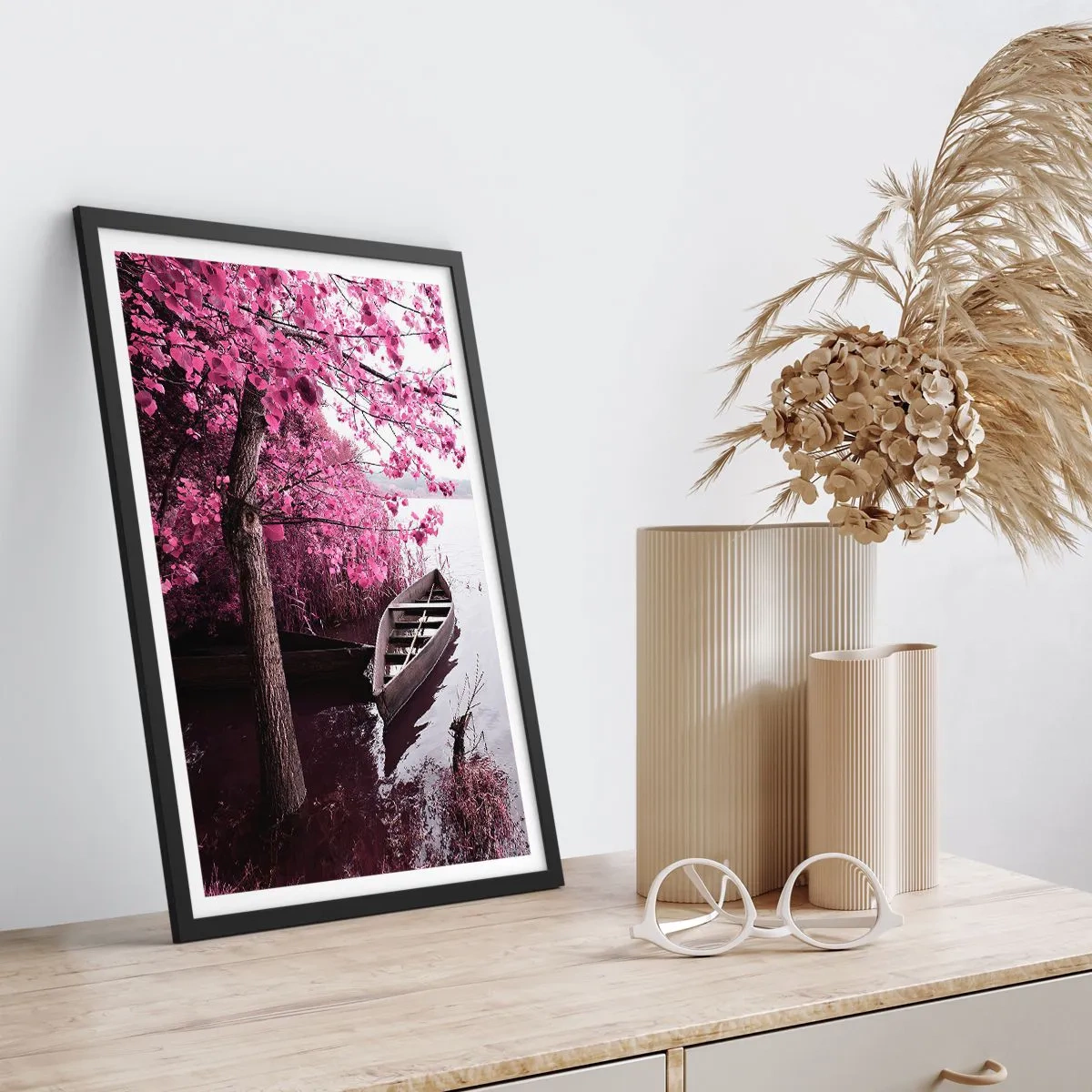 Plagát v čiernom ráme - V ružovom tichu - 70x100 cm