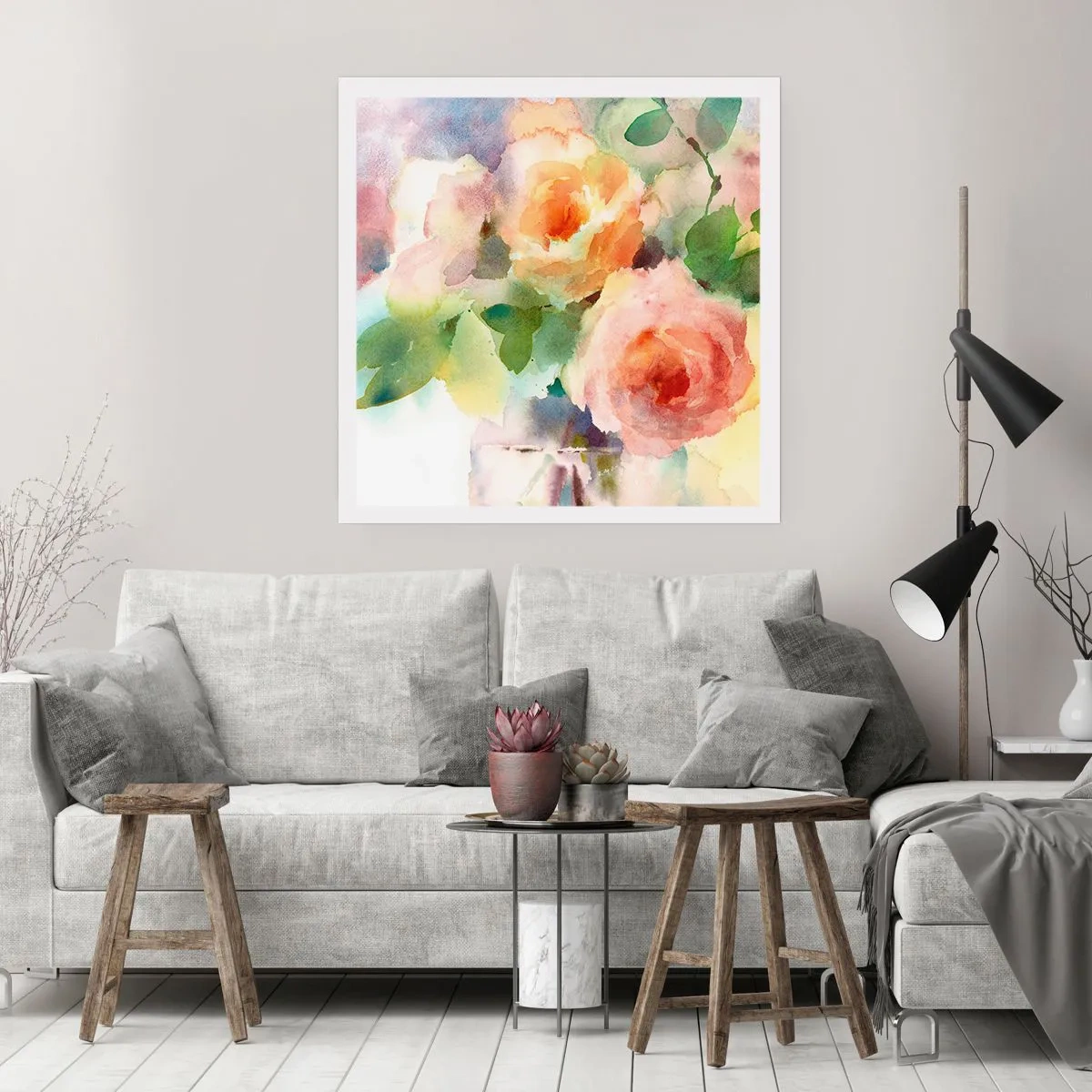 Plagát - Jemné ako akvarel - 60x60 cm