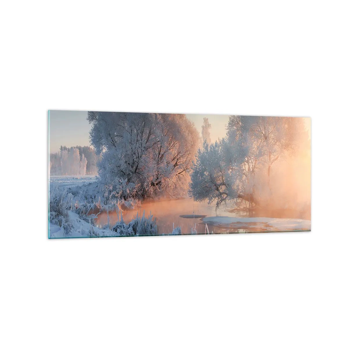 Obraz na skle - Všetko sa leskne v slnečnom kryštáli - 120x50 cm