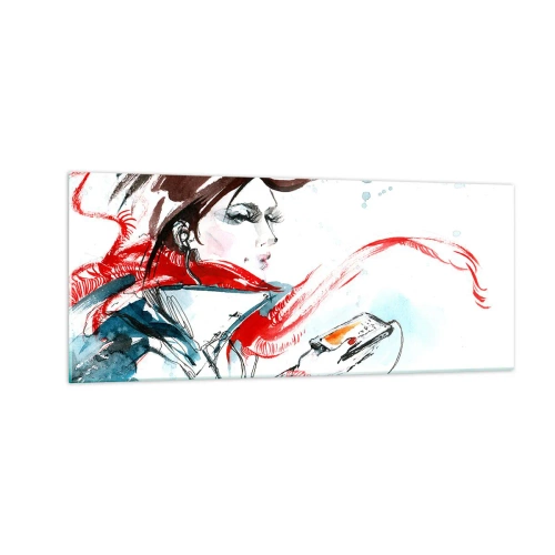 Obraz na skle - Niečo vo mne hrá - 100x40 cm