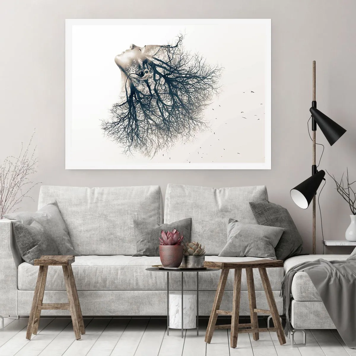 Plagát - Očarená šepotom stromu - 100x70 cm