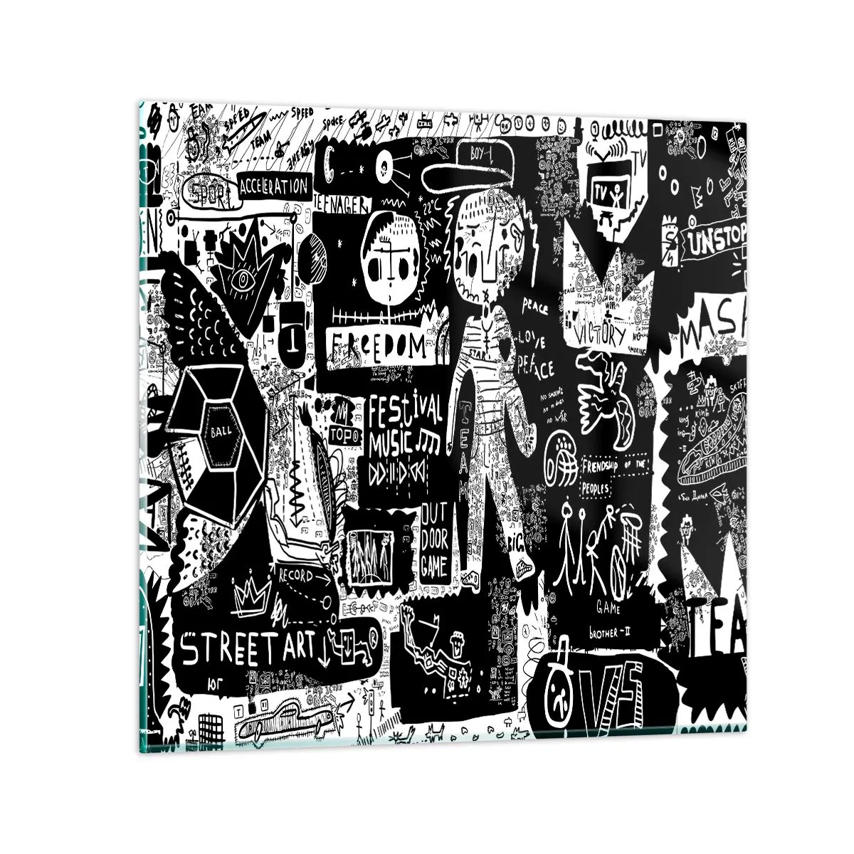 Obraz na skle - Práva a radosti duševnej mladosti - 70x70 cm