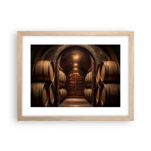 Plagát v ráme zo svetlého duba - Nádherná pivnica - 40x30 cm
