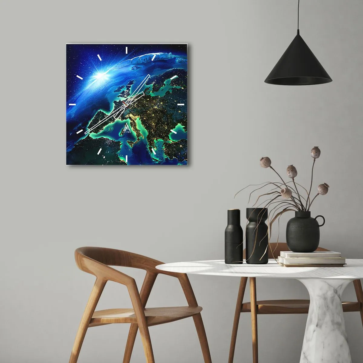 Nástenné hodiny - Iskrivá Európa - 40x40 cm