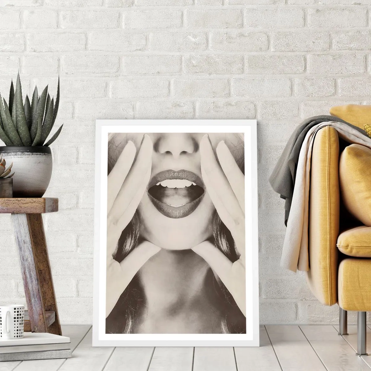 Plagát v bielom ráme - Už idem! - 70x100 cm