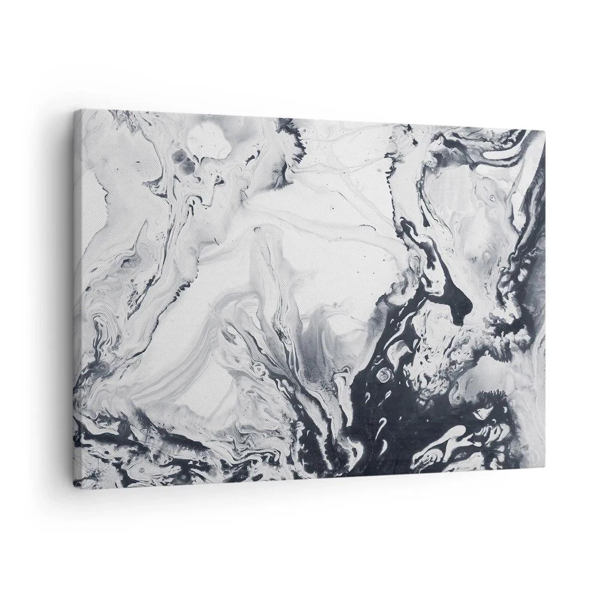 Obraz na plátne - Monochromatický abstraktný vzor s mramorovým efektom - 70x50cm - Zemské vnútro - Moderná nástenná dekorácia do obývacej izby a spálne ARTTOR