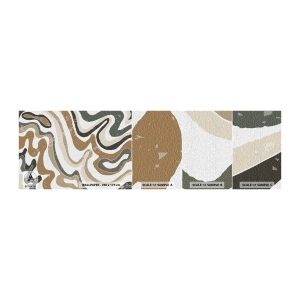 Vzorka samolepiacej fototapety Deluxe Sticker - Meandre zemitých farieb - Abstrakcia, Kus, Boho - 100x30 cm