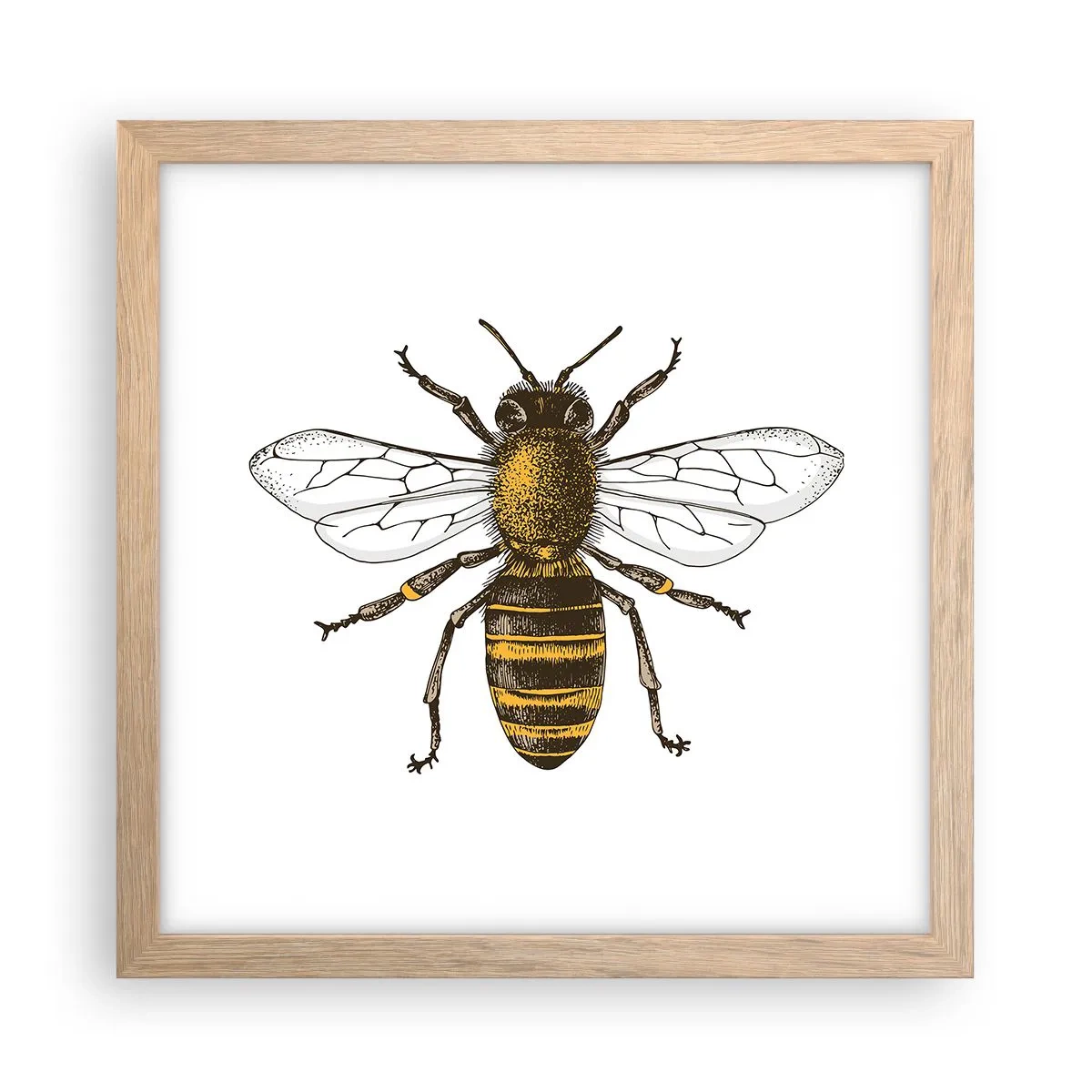 Plagát v ráme zo svetlého duba - Krásna a dobrá - 30x30 cm