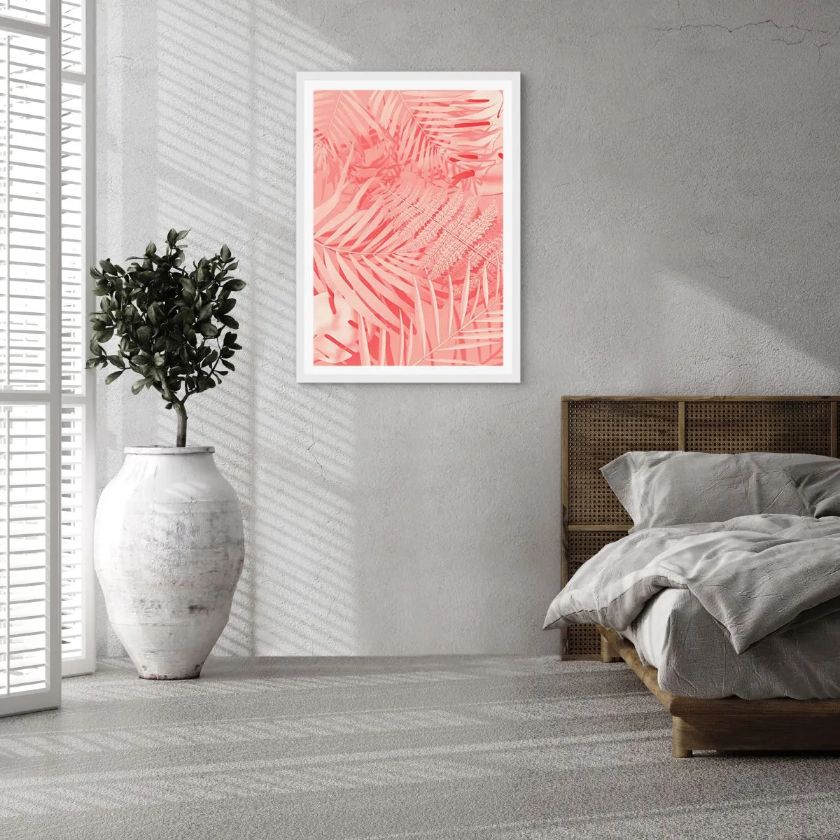 Plagát v bielom ráme - Ružový koncept - 50x70 cm